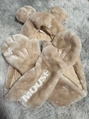 미키마우스 머플러 베이지