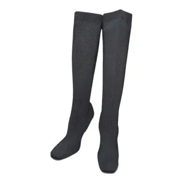 GRL 그레일 스퀘어토 청키힐 롱 삭스 부츠 23.5