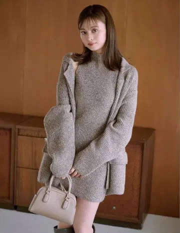 스나이델 미니 니트 원피스 니트 자켓