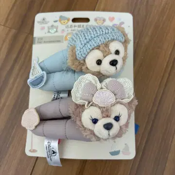 상하이 디즈니 한정판 릴랙스 더피와 셰리메이 머리 장식 헤어핀