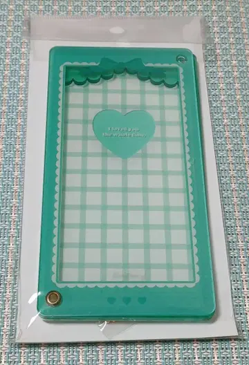 후쿠야 마이 커스텀 아크릴 프레임 리본 체크 그린