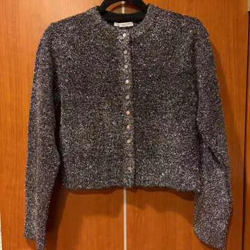 BEAUTY&YOUTH 라메 크루넥 숏 가디건 freesize