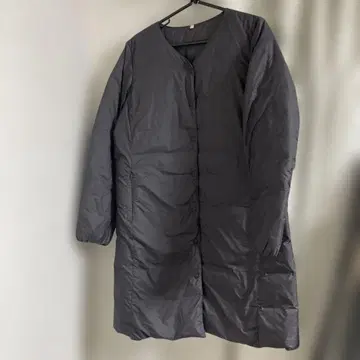미사용 새상품 MUJI 무인양품 경량 포켓 다운 코트 L 다크 그레이