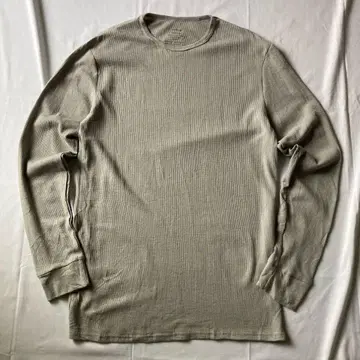 00s 써멀 롱 티셔츠 와플 원단 그레이 그런지 Y2K