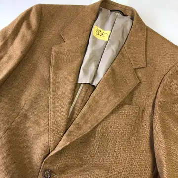카멜 50% 브라운 트위드 테일러드 자켓