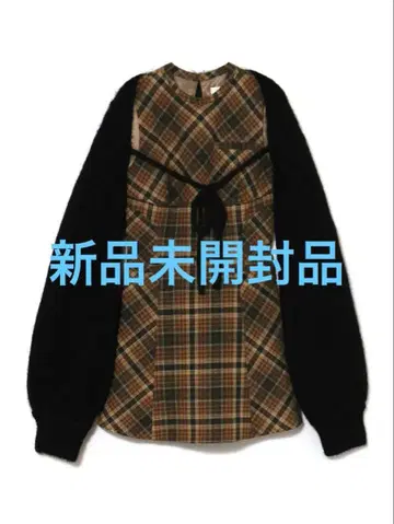 andmary Mimi 체크 세트 미니 드레스 옐로우