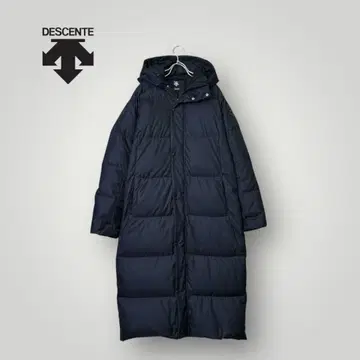 데상트 벤치 코트 슈퍼 롱 다운 코트 블랙 방한 S