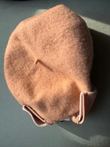 LIS LISA 리즈리사 레어 베레모 빅 벨로아 리본 베이지