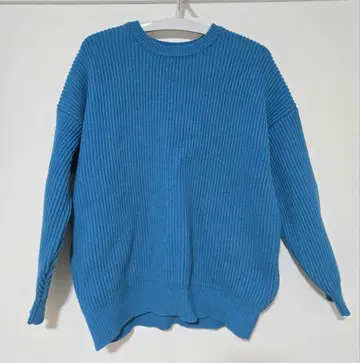 시루무린 가지가니트 블루 새상품급