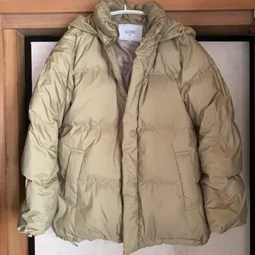 SLOBE 후드 부착 다운 자켓 38 베이지
