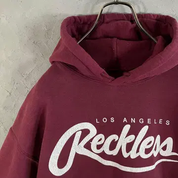 빅 로고 후드티 버건디 심플 속기모 S 상당 IW1