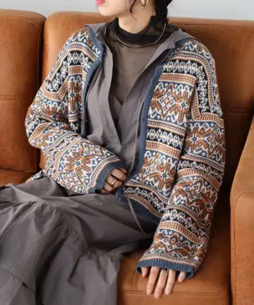 COMMRE 자카드 가디건