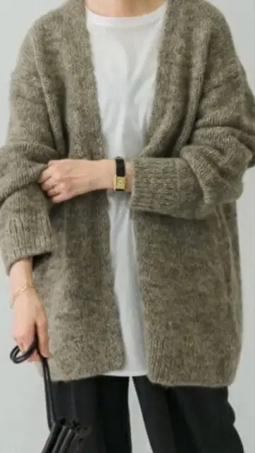 카구레 알파카 니트 가디건