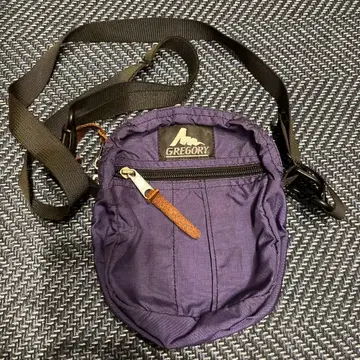 그레고리 보라색 파우치 M 퀵 포켓 구 로고 퍼플 빈티지
