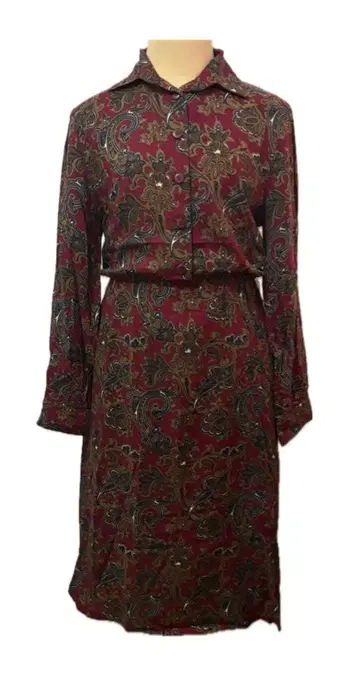 빈티지 빈티지 원피스 페이즐리 무늬 us 구제 의류