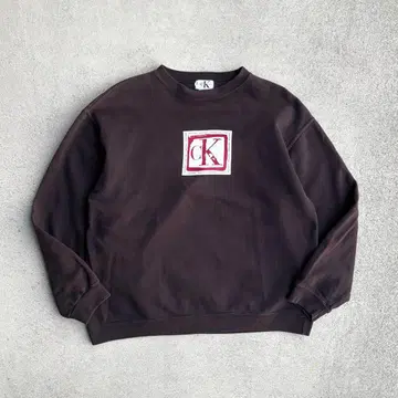 90s 캘빈클라인 진 구제 맨투맨 Y2K 아카이브 XL 블랙