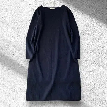 [ 오파크 클립 ] 니트 원피스 울 혼방 사이드 슬릿 T넥 M