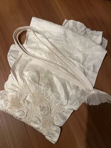 오비 장식 천, 허리띠 세트 (샴페인 골드, 화이트)