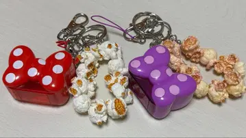 디즈니 미니 팝콘 키체인 2개 세트