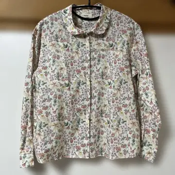 리버티 패턴 Parkes 꽃무늬 긴팔 셔츠 M 사이즈