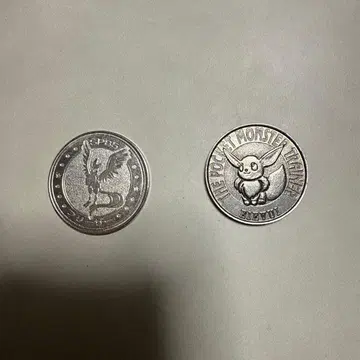 포켓몬 배틀 코인 이브이 프리저 실버 2개 세트