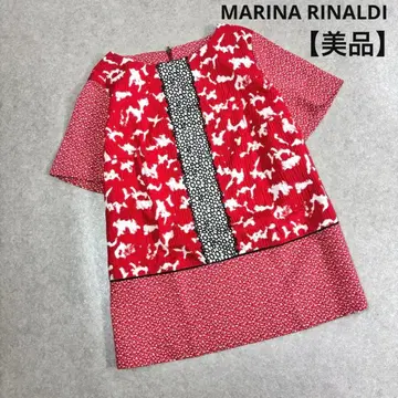 새상품급 MARINA RINALDI 마리나리날디 반팔 블라우스 XL