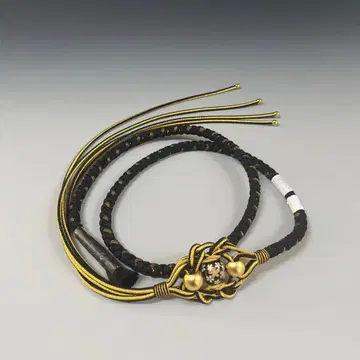 미사용 새상품 후리소데 순수 실크 허리띠 전사 구슬 포함 블랙