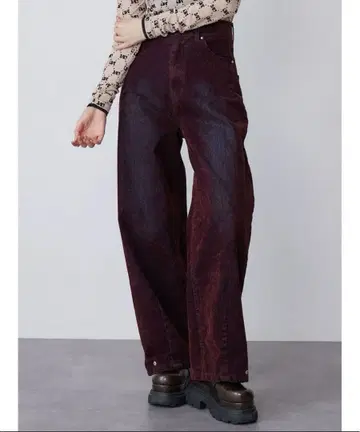 무루아 플로키 배럴 레그 데님