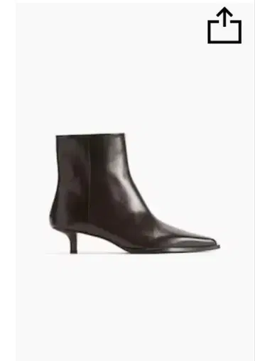 H&M 스틸레토 앵클부츠 38 브라운