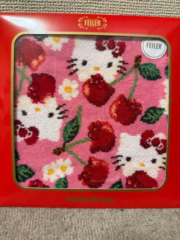 새상품 미사용 페이러 키티 체리 손수건