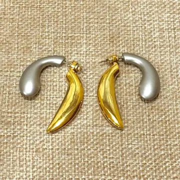 un3d 바이컬러 드롭 귀걸이 실버 bi color drop