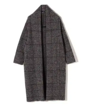 SHIPS*이탈리안 체크 롱 가디건쉽스 코트 그레이