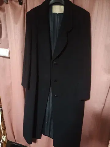 라핀 캐시미어 100% 블랙 롱 코트 13호 빅 사이즈