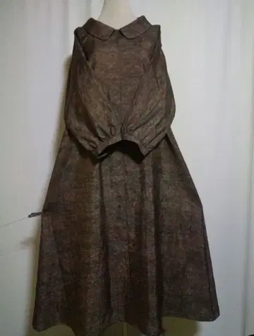 기모노 리메이크 / 돌먼 소매 / 카라 부착 원피스 사이즈 LL~3L