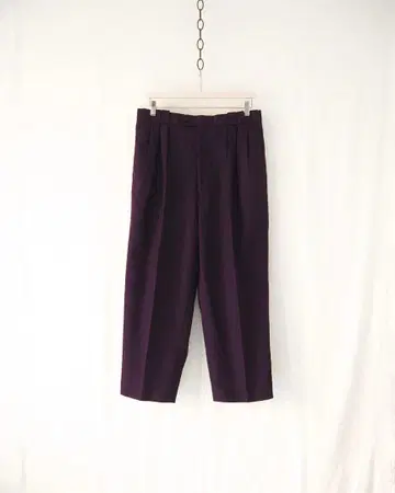 00s 3턱 와이드 팬츠 배기 팬츠 슬랙스 보라색 퍼플