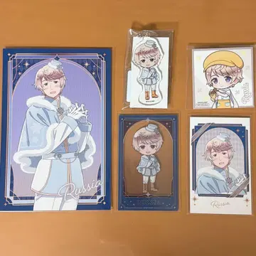 헤타리아 러시아 아모카페 크레이프 아크릴 스탠드 밤 포토 카드 스티커