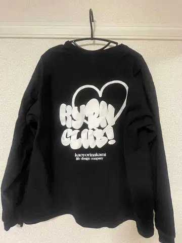 카오요리나카미 블랙 긴팔 T셔츠 롱티