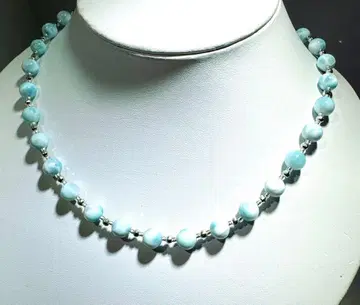 라리마 미러 컷 헤마타이트 실버 목걸이 NO25-2488