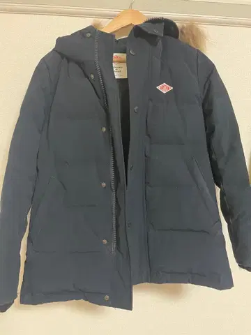 단톤 네이비 후드 부착 다운 자켓 36