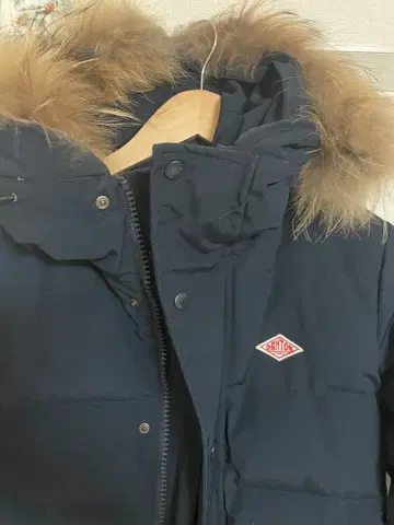 단톤 네이비 후드 부착 다운 자켓 36