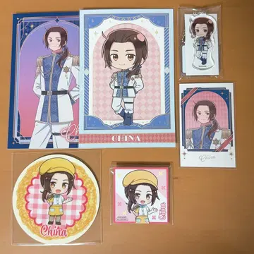 헤타리아 중국 아모카페 크레이프 아크릴 스탠드 포토 카드 포스카 혜택 씰