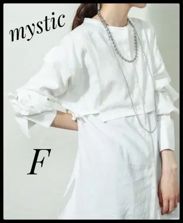 mystic 미스틱 레이어드 디자인 셔츠 화이트 셔츠 F
