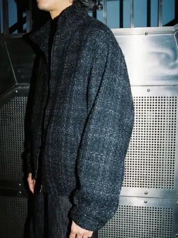 ALPACA SILK TWEED ZIP LIDNM