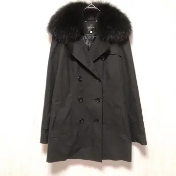 BOSCH 블랙 트렌치코트 퍼 라이너 포함 38