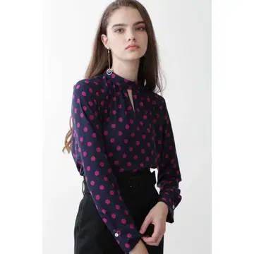 PINKY & DIANNE 도트 푸딩 블라우스