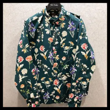 폴스미스 긴팔 셔츠 XL 사이즈 꽃무늬 블랙 계열