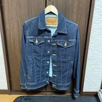 EDWIN 데님 자켓 스트레치 짧은 기장 인디고 블루