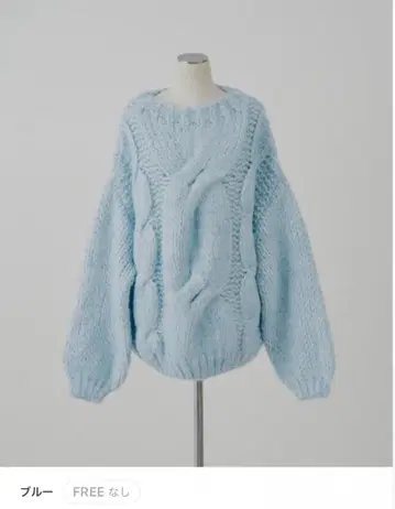 ZOZO 완판템 chico 치코 빅 케이블 루즈 미니 원피스 블루