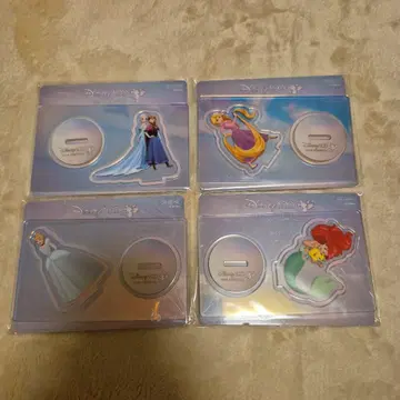 디즈니 프린세스 아크릴 스탠드 4개 세트