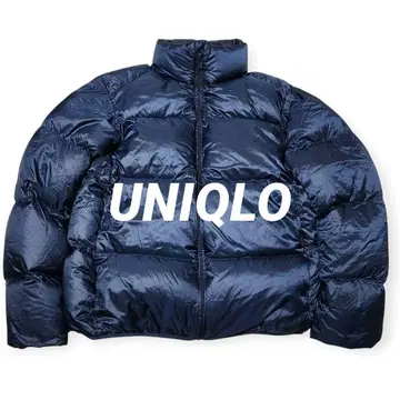 00s archive y2k UNIQLO 메탈릭 네이비 다운 재킷